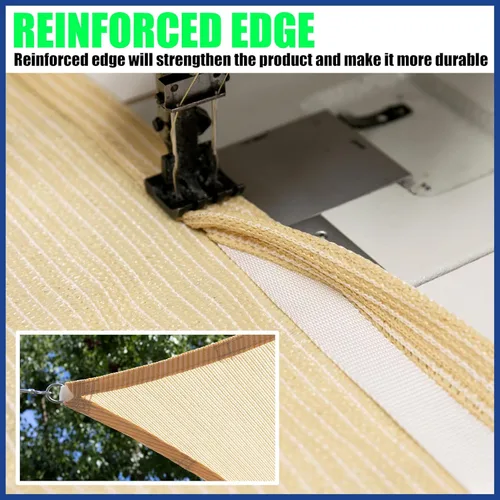 Miniatura 5 de ShadeMart Toldo cuadrado color beige de 10 x 10 pies, pantalla SMSL, permeable al agua y al aire y resistente a los rayos UV, resistente, para patio
