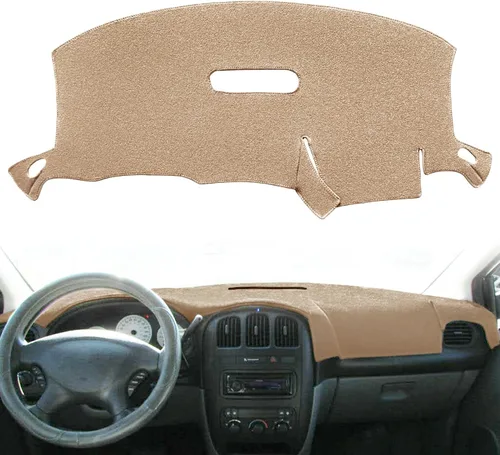Yiz Tapete de Cubierta del Tablero a Medida para Dodge Caravan/Grand Caravan/Chrysler Town Country/Voyager/Grand Voyager Sin Pantalla Elevada sin