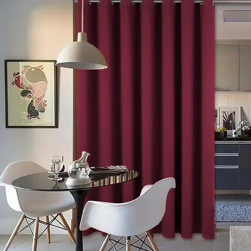 Miniatura 4 de BGment Cortina de puerta corredera de moda de 100 x 84 pulgadas, cortinas opacas térmicas anchas para oscurecer la habitación, cortina divisora