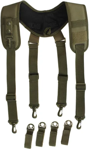 Miniatura 7 de MELOTOUGH Tirantes tácticos para cinturón de deber, tirantes de policía, cinturón de deber acolchado ajustable