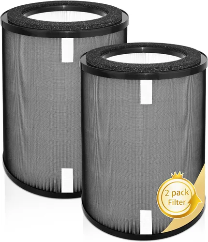 Paquete de 2 filtros de repuesto DR-HPA019 compatibles con ventilador de torre Dreo MC710S, purificadores de aire, HEPA 2 en 1 H13 y filtro de
