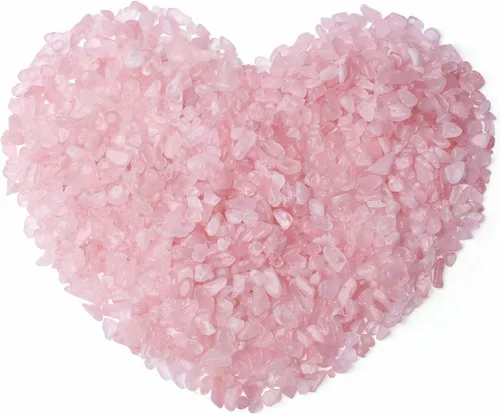 Grava de cristal de cuarzo rosa, piedras trituradas, piedras curativas a granel, piedras naturales pulidas, decoración del hogar, guijarros pequeños