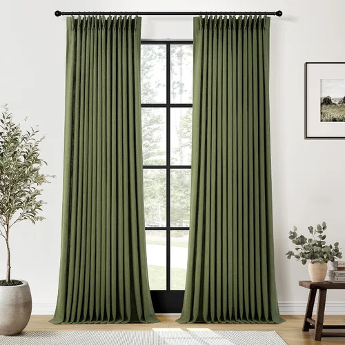 Miniatura 20 de Cortinas de lino plisadas