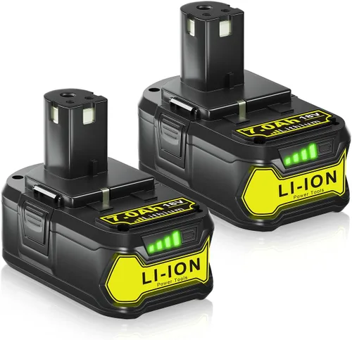 P108 - Paquete de 2 baterías de repuesto de 7.0Ah 18V para Ryobi de 18 V, batería de litio, compatible con batería Ryobi de 18 V, P102, P103, P104,