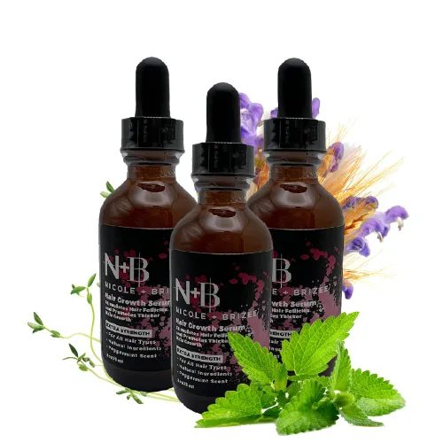 N+B - Suero para el crecimiento del cabello, ayuda a promover un cabello más grueso, más lleno y saludable con biotina, fórmula de base natural,