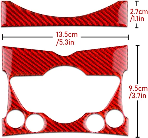 Miniatura 3 de AIRSPEED Para Mini R55 R56 R57 Control Central AC Panel Cubierta de Panel de Botón de Fibra de Carbono Adhesivo Decoración Interior Trim para Mini
