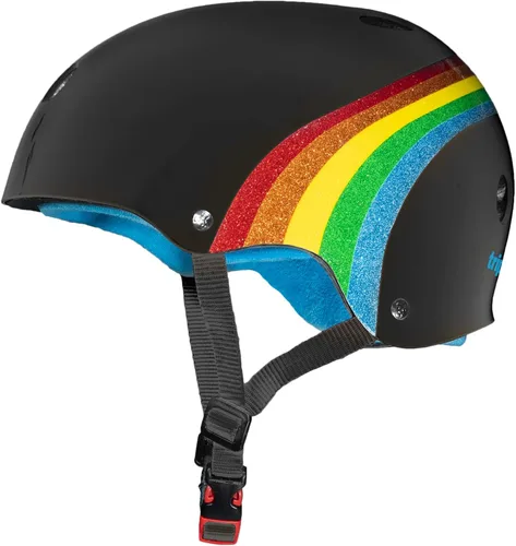 Miniatura 12 de Triple Eight Casco certificado Sweatsaver para patineta, BMX, Roller Derby, patinaje sobre ruedas, patinaje en línea, scooter y bicicleta Carbon