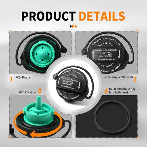 Miniatura 4 de 5C0201550T Tapa de gas, Compatible con Audi A4 A5 A8 Quattro/ S4/ S5/ S8 /Q5 /RS5 /SQ5 /Allroad 2008-2018, VW Jetta/GTI/Golf/Tiguan 2011-2020, Tapa