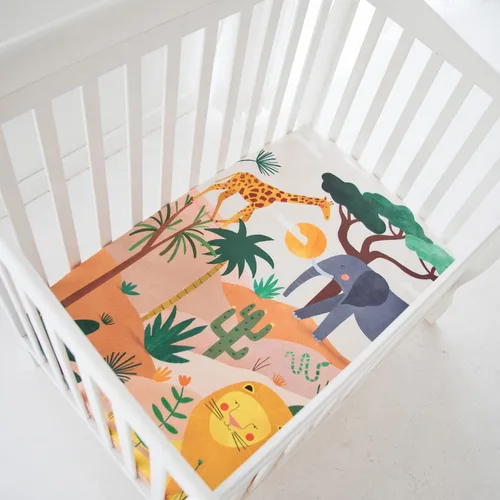 Miniatura 4 de Sábana para cuna pequeña, Pack n Play o Playard para cuna de Rookie Humans: 100% algodón satinado. Úselo como fondo de fotos para las fotos de su