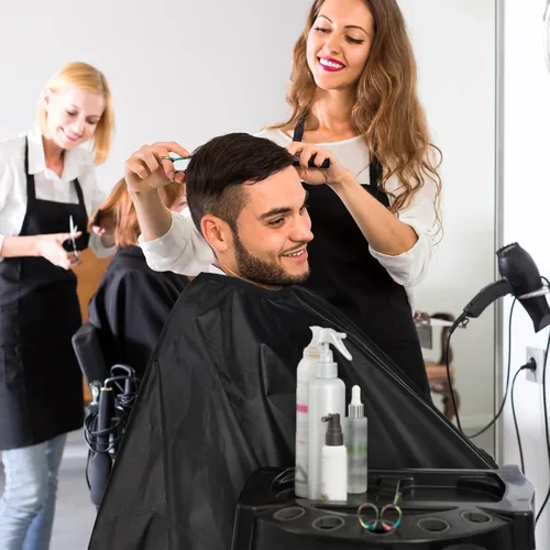 Miniatura 5 de Foaincore Paquete de 20 capas profesionales de corte de pelo de nailon para peluquería con cierre a presión