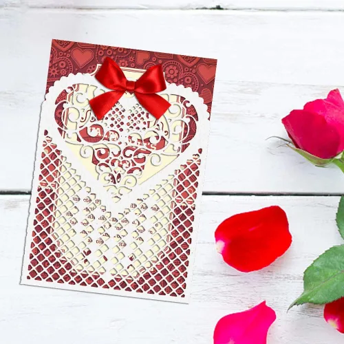 Miniatura 4 de ALIBBON Tarjeta de felicitación de corazón 3D para el día de San Valentín, troqueles para hacer tarjetas, troqueles de corte a cuadros de búfalo