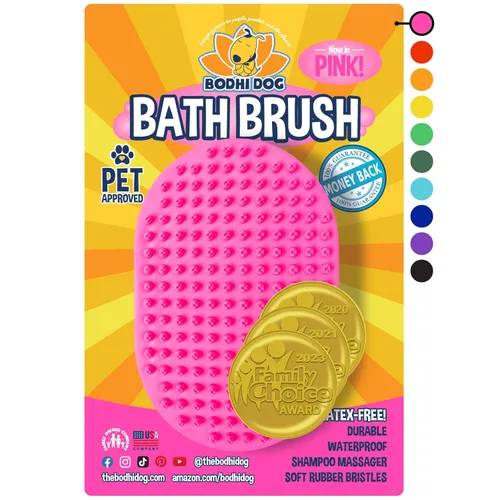 Miniatura 13 de Bodhi Dog - Cepillo de mascotas relajante para masajear con el champú, peine de cerdas de goma para perros y gatos Azul