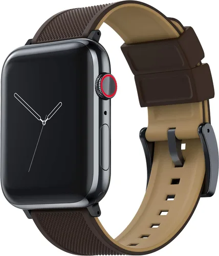 Miniatura 21 de Barton Watch Bands - Extensibles de silicona Elite para reloj - Accesorios y adaptadores negros con deposición física de vapor, de liberación