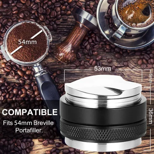 Miniatura 2 de Practimondo Premium Barista Espresso - Juego de manipulación de 2.087 in de aluminio y acero inoxidable (2.087 in, mango de aluminio)