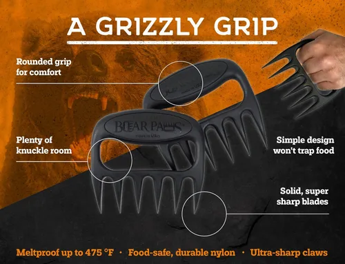 Miniatura 3 de Bear Paws Garras de carne – Las garras trituradoras de carne originales para cerdo desmenuzado, fabricadas en Estados Unidos. Levanta, tritura, tira