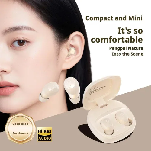 Miniatura 4 de Audífonos pequeños invisibles para dormir, auriculares inalámbricos Bluetooth más pequeños, micro ocultos, discretos, cómodos y pequeños auriculares