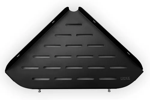 Miniatura 6 de Qeke Estante esquinero para baño, estante de ducha de 9 pulgadas, estante de acero inoxidable SUS304 para montaje en pared, estante de esquina con 2
