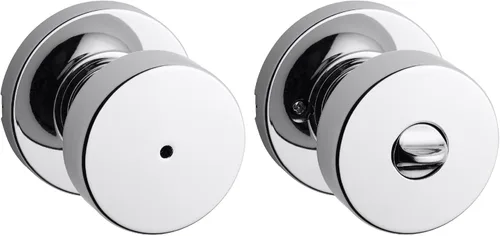 Miniatura 23 de Kwikset Pismo - Pomo de puerta redondo simulado, manija de un solo lado para armarios, puertas dobles francesas y despensa, pomo de puerta