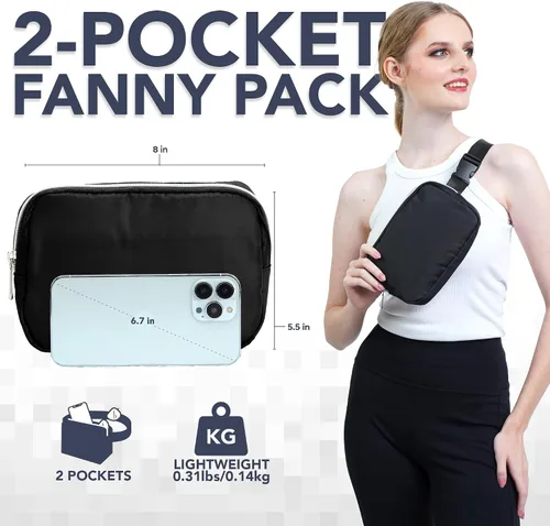Miniatura 3 de Riñonera cruzada para mujer – Riñonera elegante, funcional y moderna para viajes, festivales y uso diario