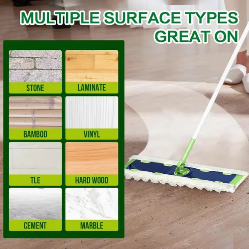 Miniatura 8 de YHOVID Paños de barrido en seco XL resistentes compatibles con trapeador, almohadillas de microfibra para trapeador, repuestos para limpiar el polvo