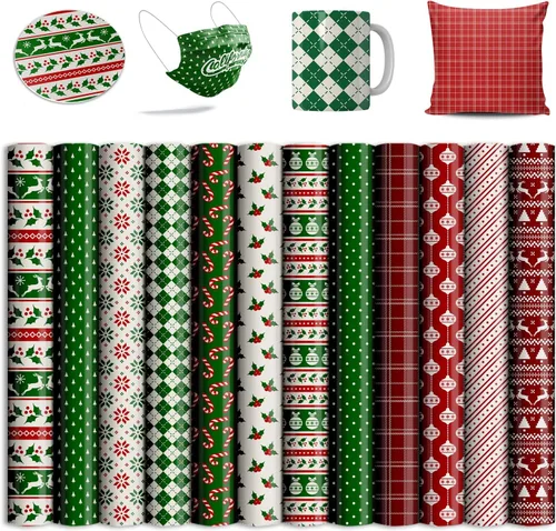 Miniatura 22 de Hojas de transferencia, papel de sublimación de acuarela, papel de transferencia para camisetas en blanco, vasos, tazas, 8 unidades, 12 x 12