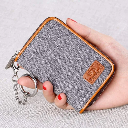 Miniatura 6 de FurArt Cartera con Cremallera para Mujeres, Cartera con Bloqueo RFID para Tarjetas de Crédito, Portador de Tarjetas de Presentación, Cartera Llavero