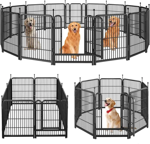 Miniatura 17 de Corralito para perros, valla portátil para perros al aire libre, corralito para perros grandes, medianos y pequeños, vallas para perros