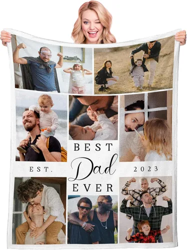Miniatura 13 de Manta personalizada con texto fotográfico, manta de Navidad personalizada, manta de franela personalizada para bebés, familiares, parejas y amigos