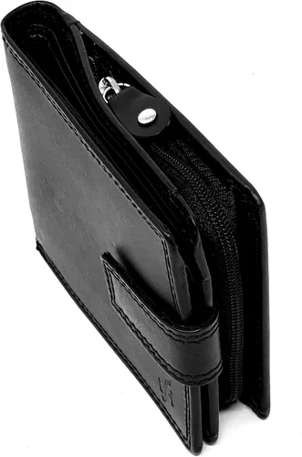 Miniatura 6 de STARHIDE Cartera de cuero real con cierre RFID para hombre 1180