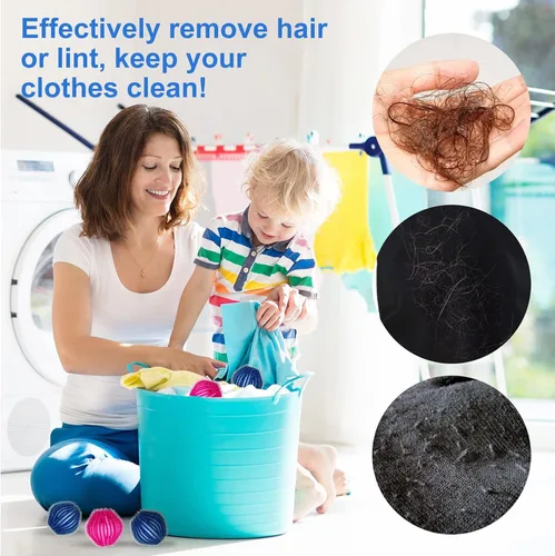 Miniatura 6 de Bolas de secadora reutilizables para lavandería, suavizan la ropa de cama de forma natural, reducen el tiempo de secado y estáticas, no tóxicas