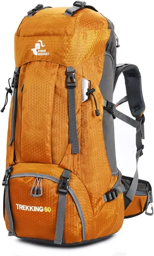 Miniatura 21 de Bseash Mochila impermeable de 60 L para senderismo y campamento con cubierta para lluvia, mochila grande para deportes al aire libre, mochila