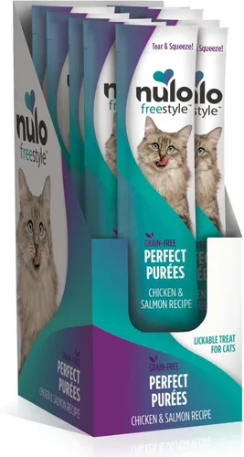Miniatura 11 de Nulo Freestyle Purés Perfectos Sin Cereales Golosinas Húmedas Premium para Gatos, Puré Apretável para Felinos, Alto Contenido de Humedad para Apoyar