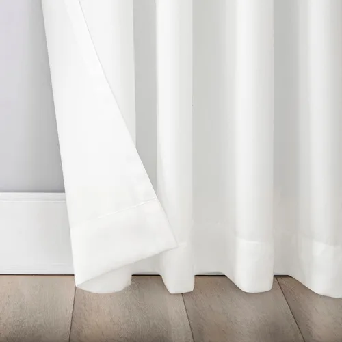 Miniatura 4 de Sun Zero Nolita - Juego de 2 paneles de cortinas opacas con ojales, 54 x 63 pulgadas, color blanco