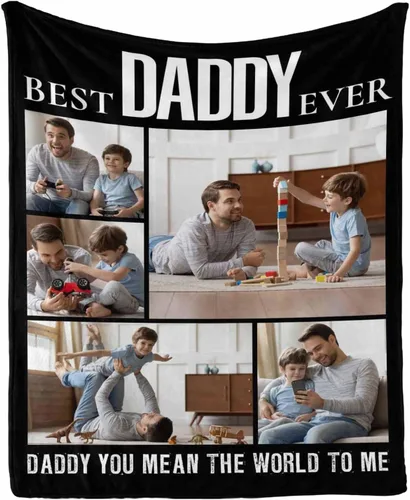 Miniatura 11 de InterestPrint Manta de amor personalizada con texto en inglés "To Dad, Even When I Not Close by,I Want You to Know I Love and Appreciate You We Love