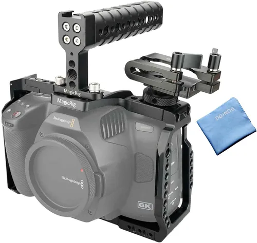 Miniatura 8 de BMPCC 6K Pro y 6K G2 Kit de jaula completa, con mango superior, riel NATO y soporte SSD T5, para cámara de cine Blackmagic Design Pocket 6K Pro y 6K