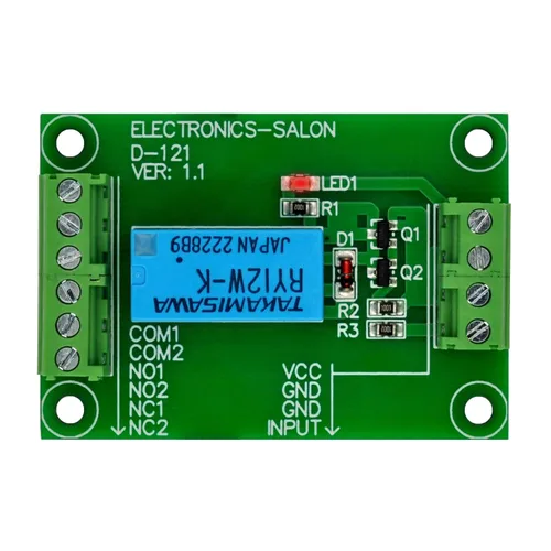 Miniatura 9 de ELECTRONICS-SALON Módulo de relé de señal DPDT, 5Vdc, relé RY5W-K. ha ensamblado.