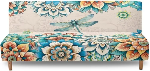 Miniatura 25 de Fundas para sofá cama con estampado de vaca marrón girasol con bandas elásticas para el hogar, sala de estar, fácil de instalar, antideslizante