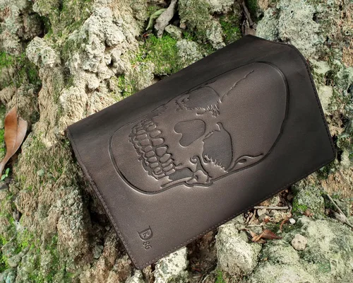 Miniatura 2 de DK86 Cartera larga para hombre Cuero de grano completo Bloqueo RFID Cartera plegable Cartera Rodeo, café, (Coffee A), Billetera plegable