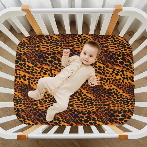 Miniatura 7 de Fitted Crib Sheets Animal Print Leopard Baby Crib Sheets for Boy & Girl Toddler Mattress Sheets 21216606