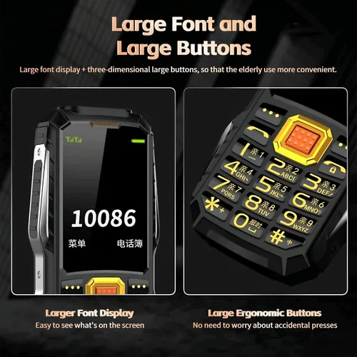 Miniatura 4 de Teléfonos celulares para personas mayores Dual SIM Dual Standby, 32 + 32M teléfono desbloqueado GSM teléfonos celulares para personas mayores