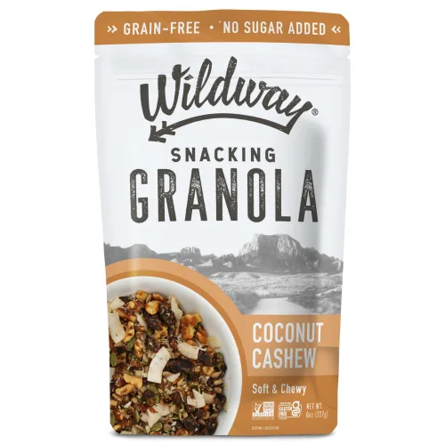 Miniatura 14 de Wildway Granola Keto con ingredientes orgánicos, manzana y canela, cereales sin granos, sin gluten, vegana, baja en carbohidratos y sin azúcar
