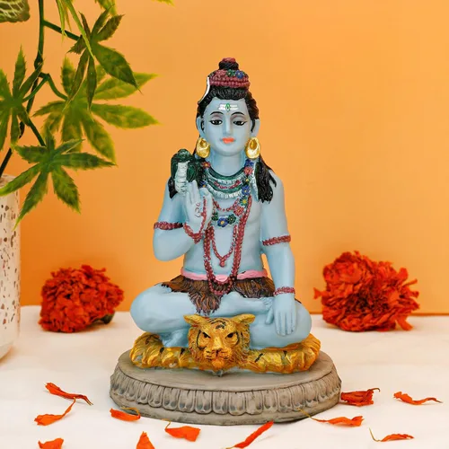 BangBangDa Estatua hindú de Dios Señor Shiva – 5.7 pulgadas de alto Ídolo indio Murti Shiva para la oficina en casa, templo mandir, sala de oración