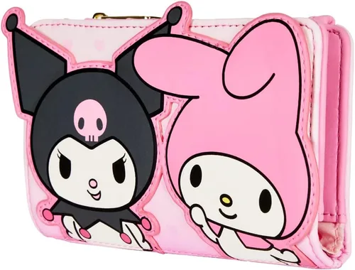 Miniatura 4 de Loungefly Sanrio My Melody and Kuromi Billetera, Bifold, Rosa, Rosado