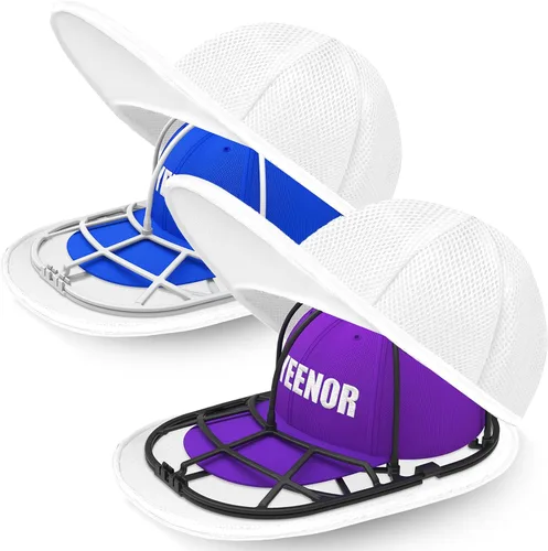 Miniatura 10 de Jaula para lavadora de sombreros para lavadora, estante limpiador de gorras de béisbol para lavadora y lavavajillas, moldeador de tapas estructurado