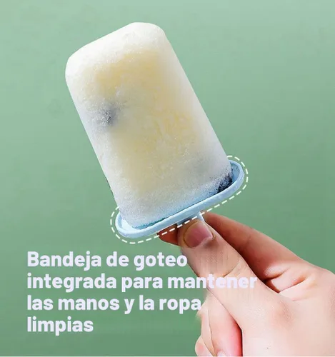 Miniatura 5 de Juego de moldes para paletas de 6 piezas, fabricante de paletas de hielo - libre de BPA, moldes para paletas de hielo de fácil liberación, moldes