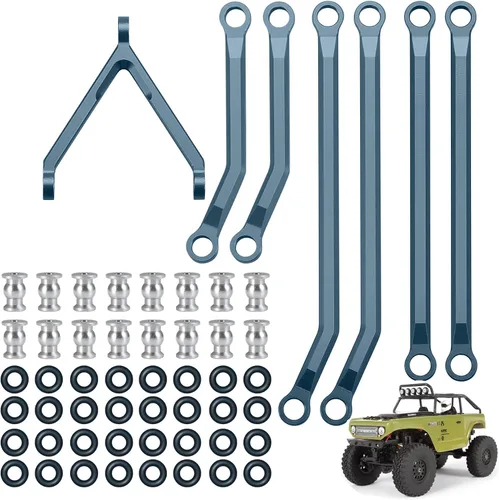 Miniatura 7 de Maleonn Enlaces de alta holgura RC LWB de 5.256 in de aleación de aluminio para acoplamiento axial SCX24 de 1/24 de control remoto AXI90081 AXI00004