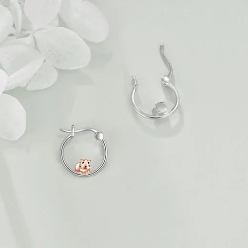 Miniatura 53 de VONALA Bonitos aretes de aro de plata de ley 925, regalos de cumpleaños para mujer