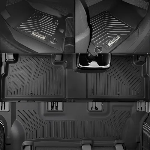 Miniatura 3 de OEDRO Alfombrillas y forro de carga para Jeep Grand Cherokee L 2025-2021 (solo para 6 asientos), revestimiento de suelo de 3 filas y forro
