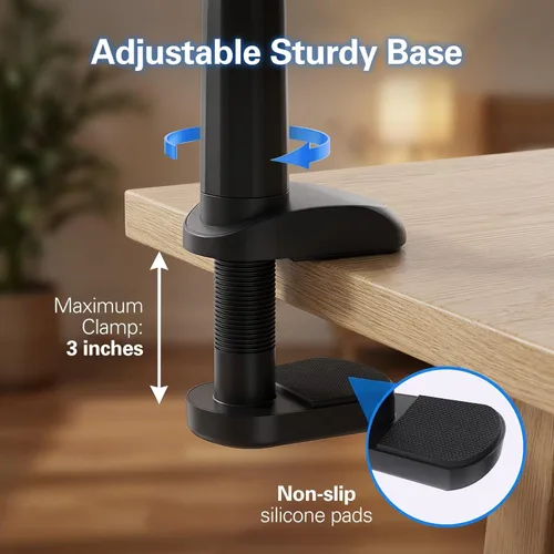 Miniatura 4 de MAGIPEA Soporte de teléfono de cuello de cisne para cama, soporte flexible de teléfono celular de 34 pulgadas para escritorio, soporte de abrazadera