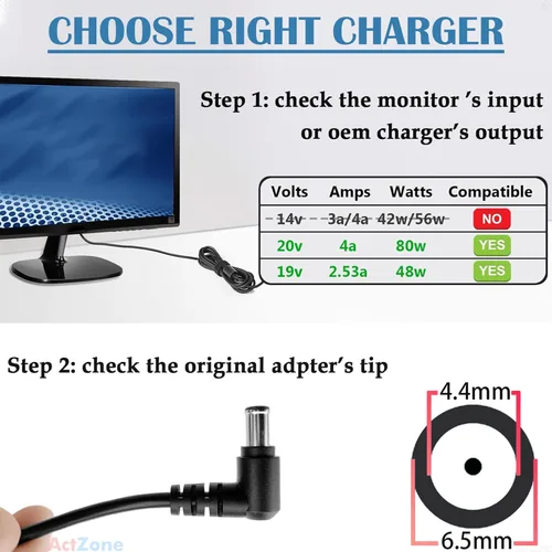 Miniatura 3 de Fuente de alimentación de 19 V CC compatible con Samsung TV de 32 pulgadas UN32J400 UN32J5003AF UNJ32J5205, Odyssey G5 G3 cable de alimentación G55C